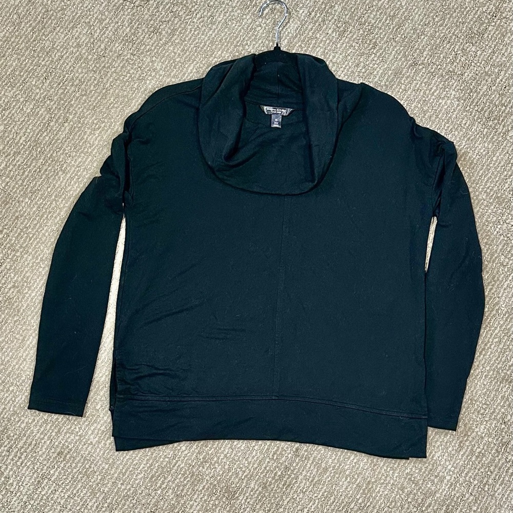Black Cowl Neck Long Sleeve
